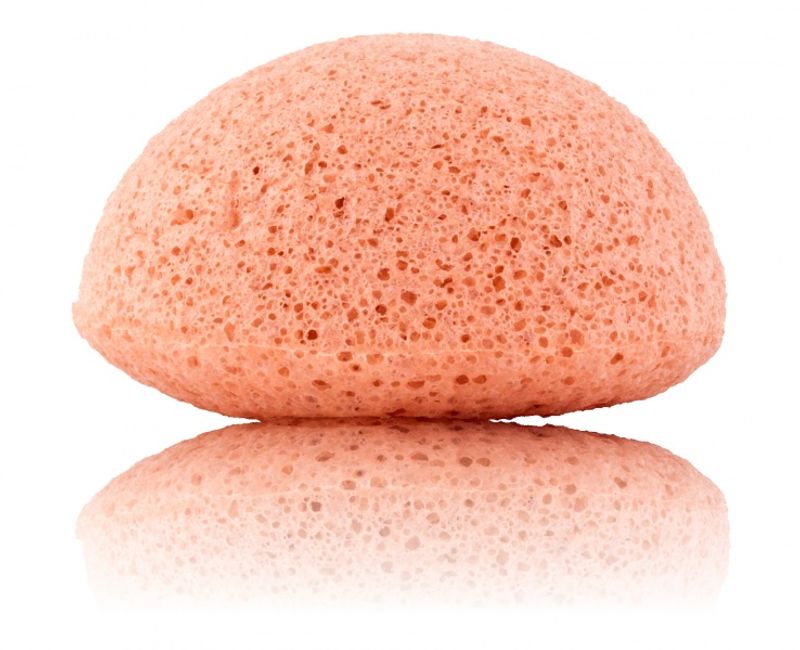 Premium Konjac Sponge with Pink French Clay - dehydrert og sensi