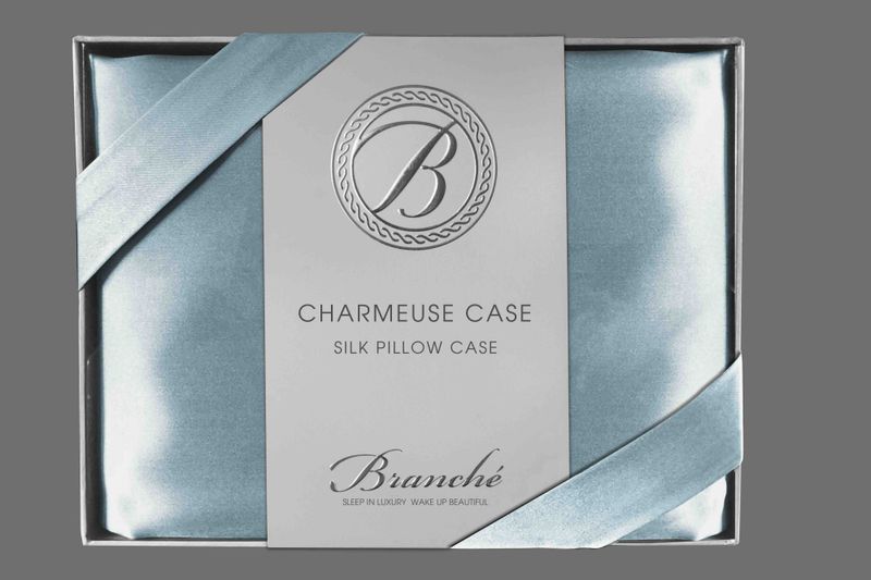 Blue - Branche Charmeuse Silkeputevar 