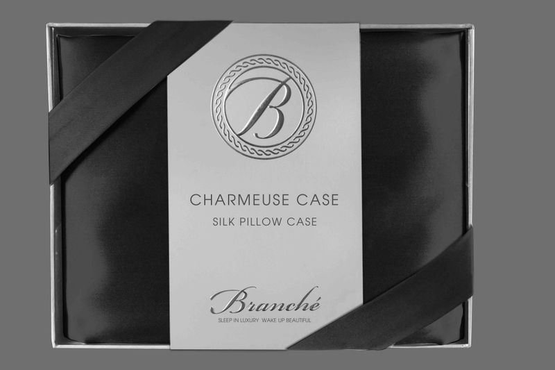 Noir - Branché Charmeuse Silkeputevar